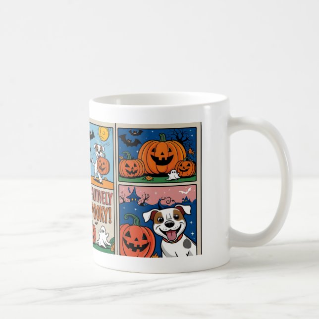 Niedliche und lustige Halloween-Tasse mit Hund Kaffeetasse (Rechts)
