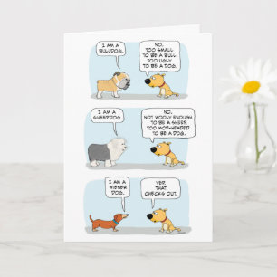 Niedliche und lustige Hunderassen Geburtstag anzei Karte