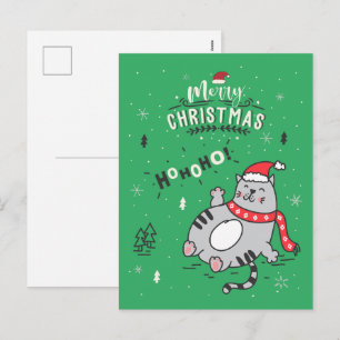 Niedliche und lustige Katze Weihnachten freudige G