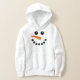 Niedliche und lustige Kinder Snowman Face Festival Hoodie (Laydown)