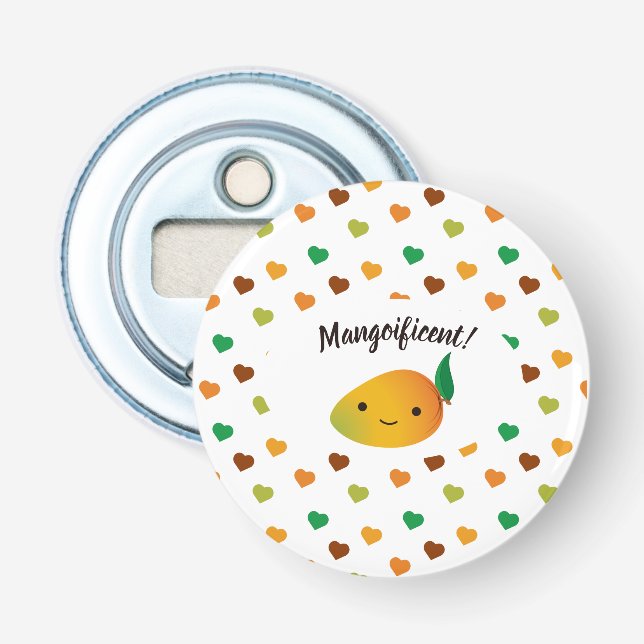 Niedliche und lustige Mangoificent Mango Flaschenöffner (Vorderseite)