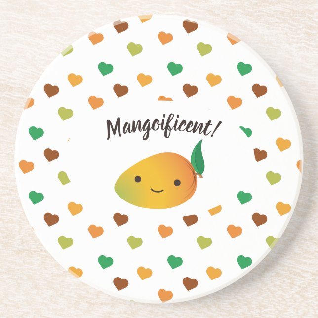 Niedliche und lustige Mangoificent Mango Getränkeuntersetzer (Vorne)
