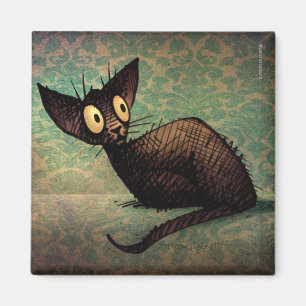 Niedliche und lustige schwarze orientalische magnet