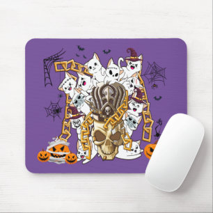 Niedliche und lustige Spooky-böse Katzen Mousepad