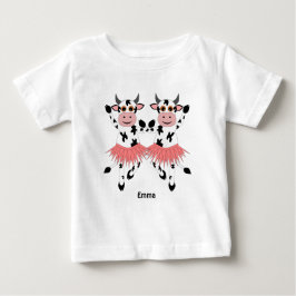Niedliche und lustige tanzende Kühe Baby T-shirt