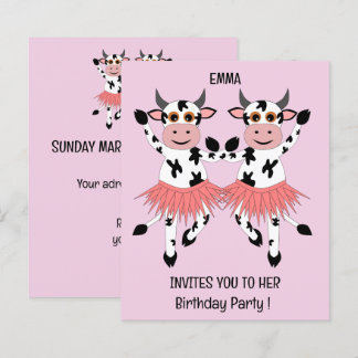 Niedliche und lustige tanzende Kühe - Kindergeburt