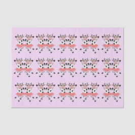 Niedliche und lustige tanzende Kühe Seidenpapier