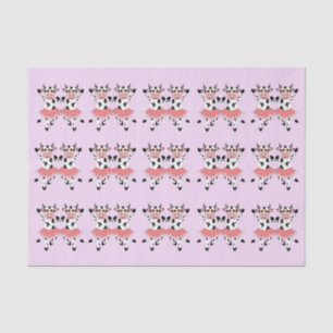 Niedliche und lustige tanzende Kühe Seidenpapier