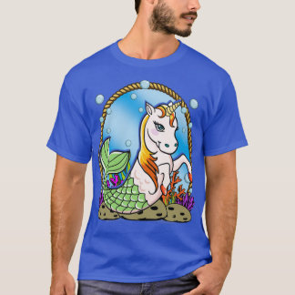 Niedliche und lustige Whimsical Unicorn Meerjungfr T-Shirt