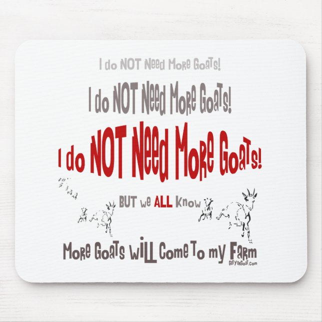 Niedliche und lustige Ziegenmousepad Mousepad (Vorne)