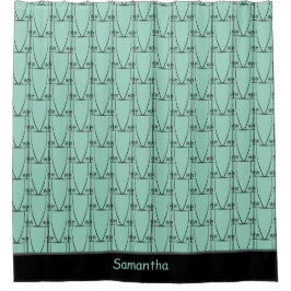 Niedliche und Phantastische Kokospalmen Silhouette Duschvorhang