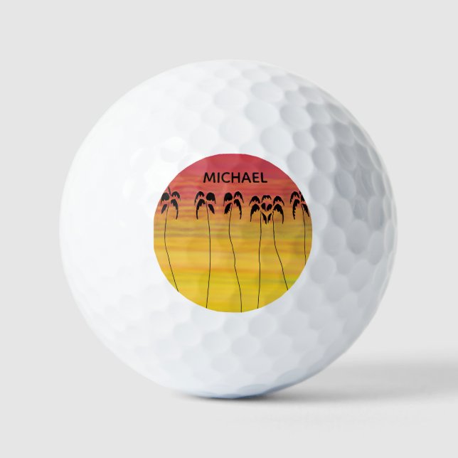 Niedliche und Phantastische tropische Sonnencreme Golfball (Vorderseite)