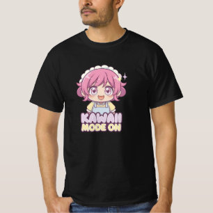 Niedliche und Retro-Anime-Zeichenketten T-Shirt