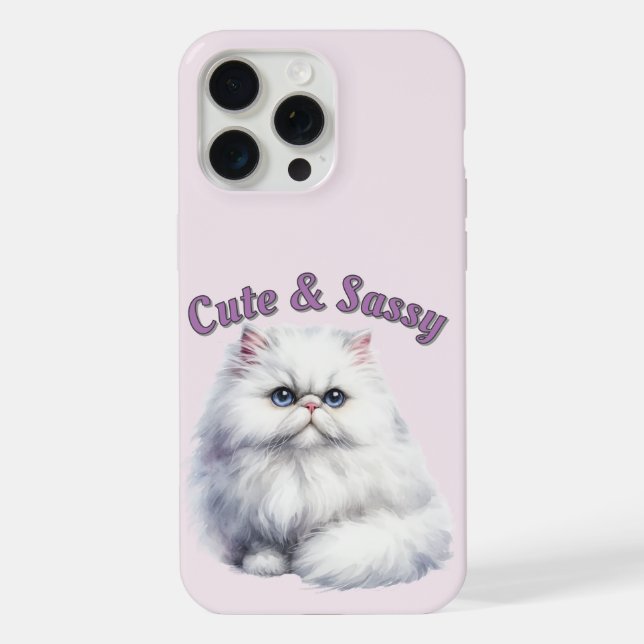 Niedliche und sassy persische Katze iPhone Hülle (Rückseite)