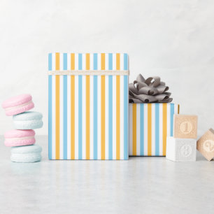 Niedliche und schicke, warme Gelb- und Baby-Blue-S Geschenkpapier
