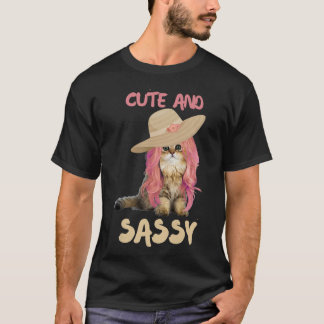 Niedliche und schlichte Kitekatze mit Wig Premium T-Shirt