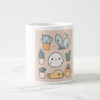Niedliche und schmale Cat-Tasse Jumbo-Tasse