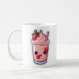 niedliche und schöne Kawaii Erdbeermilch Kaffeetasse
