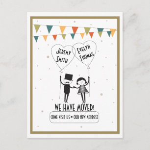 Niedliche und sonnige Alternative Adressänderung Ankündigungspostkarte