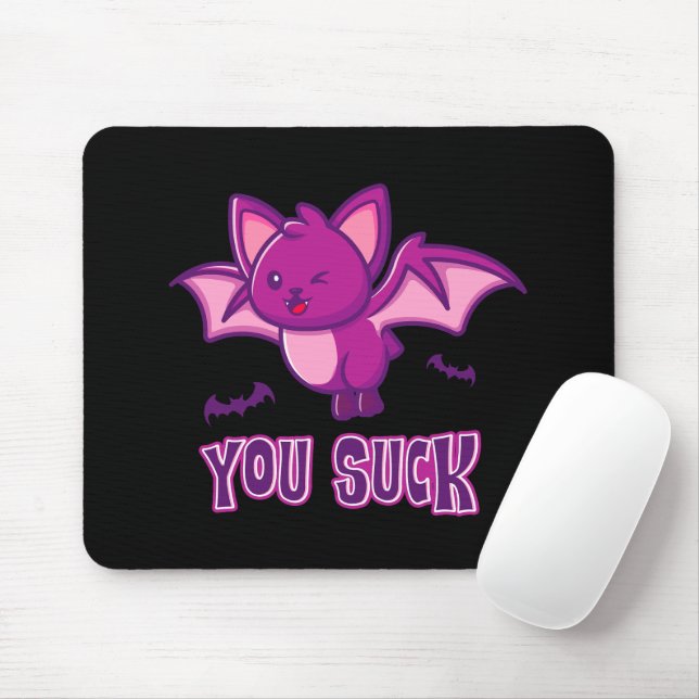 Niedliche und sonnige Halloween Vampire Fledermäus Mousepad (Mit Mouse)