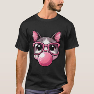 Niedliche und sonnige Katzenrutsche, rosa Stühle u T-Shirt