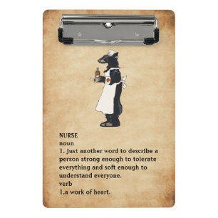 Niedliche und sonnige Vintage Backnurse Mini Klemmbrett