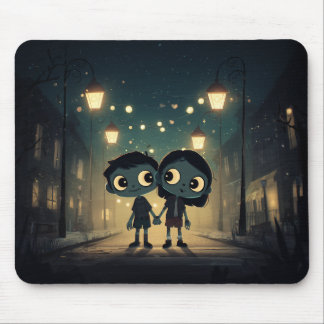 Niedliche und Spooky Zombies in Liebe - Mousepad