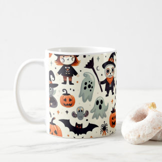 Niedliche und spöttische Halloween-Muster-Tasse Kaffeetasse