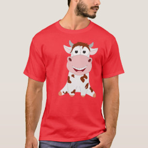 Niedliche und süße Rinder Rinder Bullkühe Bauer F T-Shirt