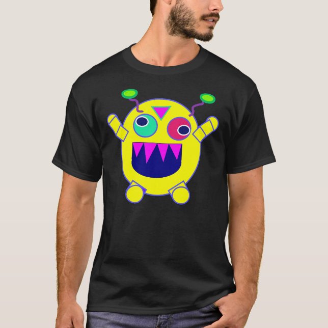 niedliche und verrückte Monster T-Shirt (Vorderseite)