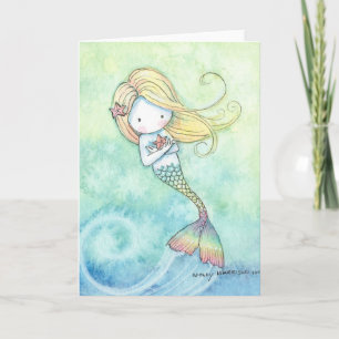 Niedliche und whimsical-Mermaid-Karte Karte