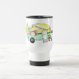 Niedliche und Whimsical Retro Happy Camper Reisebecher