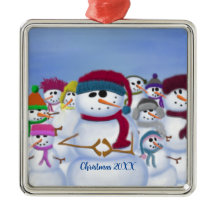 Niedliche und Whimsikschneemänner