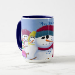 Niedliche und Whimsikschneemänner Tasse