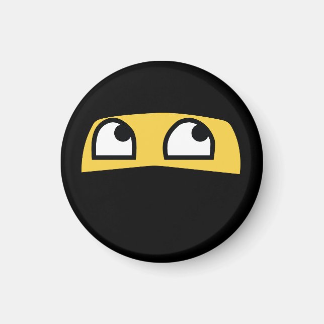 Niedliche und winzige Ninja-Kriegerin Emoji Magnet (Vorne)