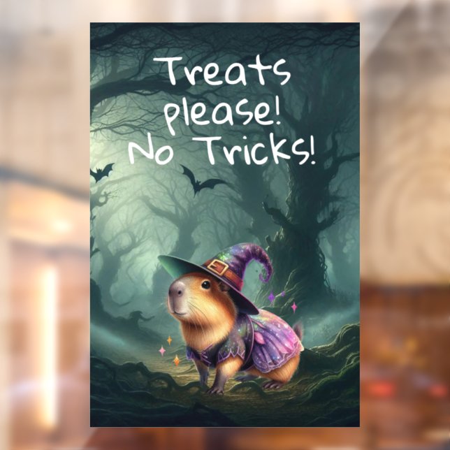 Niedliche und witzige Halloween Capybara Fensteraufkleber (Blatt 2)