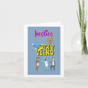 Niedliche und zauberhafte Bestien Funny Galentine' Karte