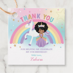 Niedliche Unicorn Afrikanische Prinzessin Geburtst Geschenkanhänger