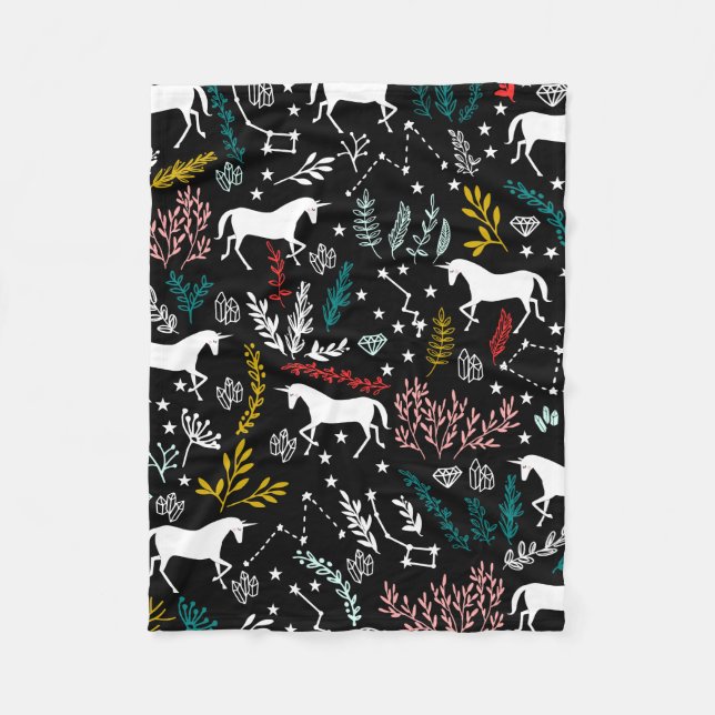 Niedliche Unicorn-Decke Fleecedecke (Vorderseite)