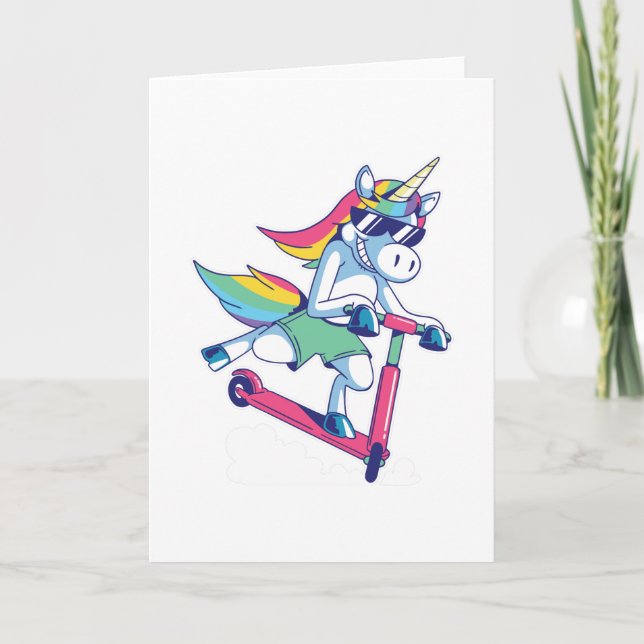 NIEDLICHE UNICORN FIREFIGHTER KARTE (Vorderseite)