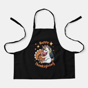 Niedliche Unicorn Hugs Türkei glückliche Thanksgiv Schürze