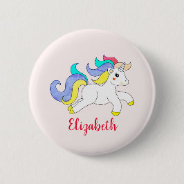 Niedliche Unicorn-Illustration Benutzerdefinierte Button