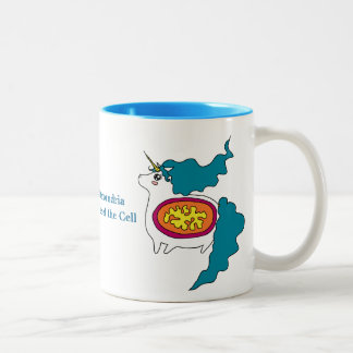 Niedliche Unicorn-Mitochondrien-Kaffee-Tasse Zweifarbige Tasse