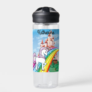 Niedliche UNICORN Personalize Girl's Name Trinkflasche