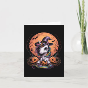 Niedliche Unicorn Pumpkin Girls Kids Funny Hallowe Karte