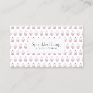 Niedliche Unicorn Rainbow Cupcake Business Card Visitenkarte