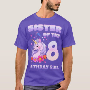 Niedliche Unicorn-Schwester des 8. Geburtstags T-Shirt