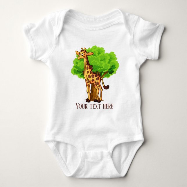 niedliche Unisex-Giraffe hinzufügen Baby Strampler (Vorderseite)