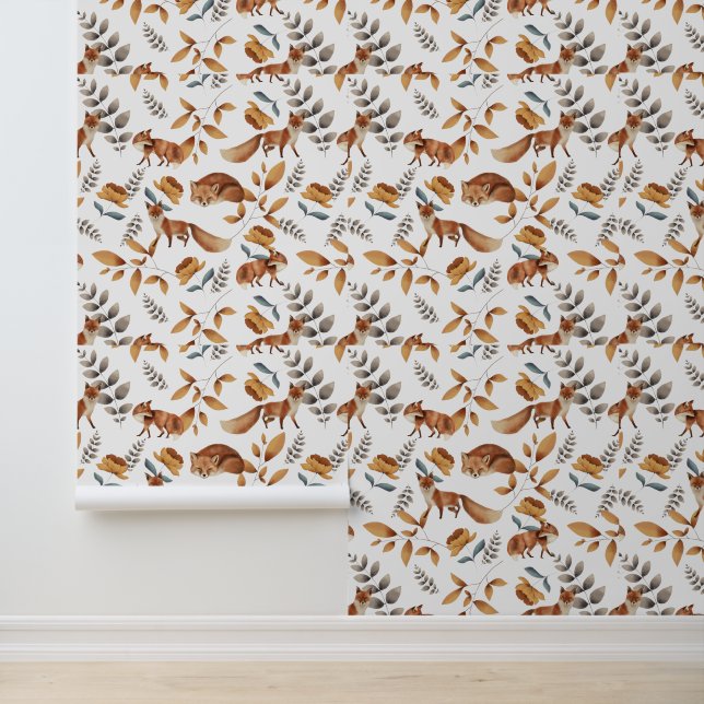 Niedliche Unisex-Kids Foodland Fuchs-Tiere Tapete (Anwendung)