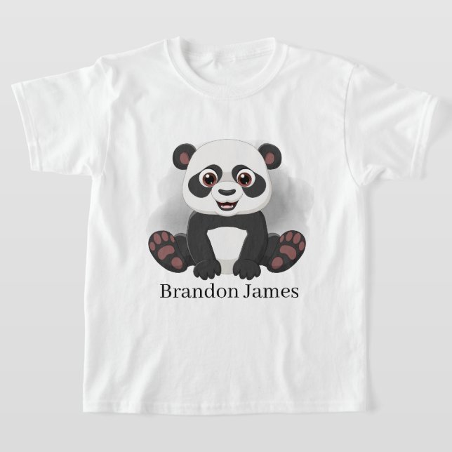 niedliche Unisex-Kinder tragen den Namen Panda T-Shirt (Ablage )